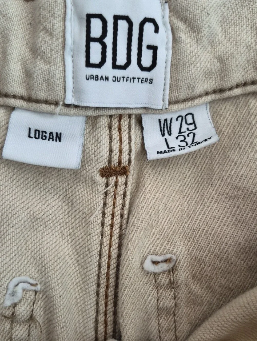 BDG Logan Tan Double Knee Cargo Carpenter Pants W29 L32‎